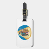 Étiquette À Bagage Musicien Jouant Le Chello (Devant Vertical)