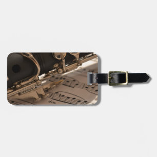 Étiquette À Bagage Musique Clarinets Notes musicales Danses amusantes