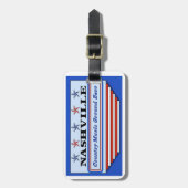 Étiquette À Bagage Musique country point zéro de Nashville (Devant Vertical)