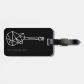 Étiquette À Bagage musique rock de voyage noir (Dos horizontal)