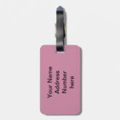 Étiquette À Bagage Musique rose (Dos Vertical)
