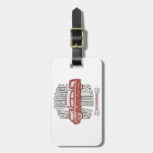 Étiquette À Bagage My Rules Classic Red Car Retro Mechanic (Devant Vertical)