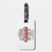 Étiquette À Bagage My Rules Classic Red Car Retro Mechanic (Dos Vertical)