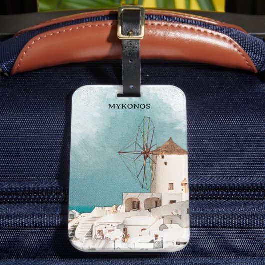 Étiquette À Bagage Mykonos Grèce Alefkandra (Insitu Rectoal 2)