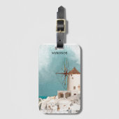 Étiquette À Bagage Mykonos Grèce Alefkandra (Devant Vertical)