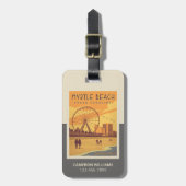 Étiquette À Bagage Myrtle Beach | Caroline du Sud (Devant Vertical)