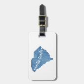 Étiquette À Bagage Myrtle Beach Caroline du Sud Grain de bois (Devant Vertical)