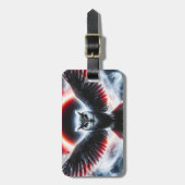 Étiquette À Bagage Mystical Cosmic Celestial Owl (Devant Vertical)