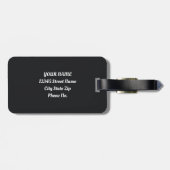 Étiquette À Bagage Mystical Cosmic Celestial Owl (Dos horizontal)