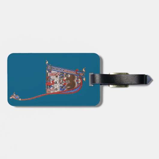 Étiquette À Bagage N initial éclairé (Dos horizontal)