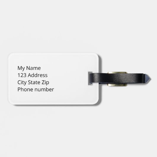 Étiquette À Bagage N'achetez pas de fourrure (Dos horizontal)