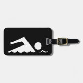 Étiquette À Bagage Nager (Devant horizontal)