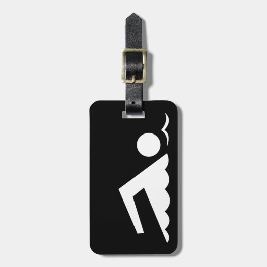 Étiquette À Bagage Nager (Devant Vertical)