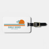 Étiquette À Bagage Nags Head Caroline du Nord Sun Palm Trees (Devant horizontal)