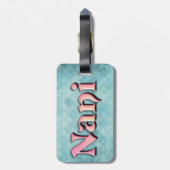 Étiquette À Bagage Nani 3D front Ajouter photo Retour : Ajoutez du te (Dos Vertical)