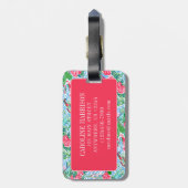 Étiquette À Bagage Nantucket Preppy Palm Beach Imprimer Retour Adress (Dos Vertical)