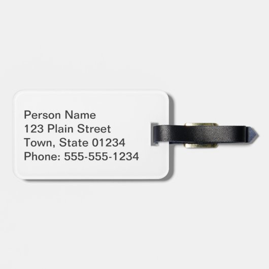 Étiquette À Bagage Naples, la Floride (Dos horizontal)