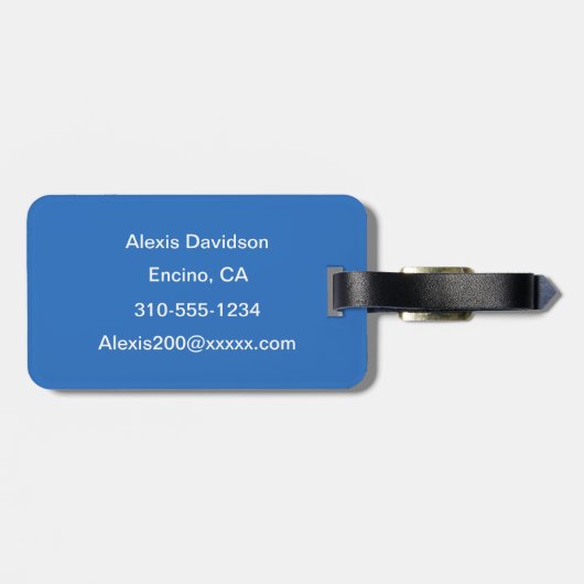 Étiquette À Bagage Nappes D'Eau (Dos horizontal)