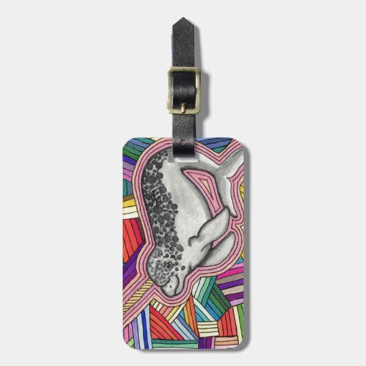 Étiquette À Bagage Narwhal (Devant Vertical)