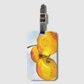 Étiquette À Bagage Nashi poire aquarelle fruit art (Devant Vertical)