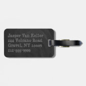 Étiquette À Bagage Natif New Yorkais noir (Dos horizontal)