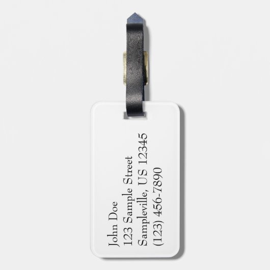 Étiquette À Bagage Nature Abstraite des monticules de neige mousseuse (Dos Vertical)