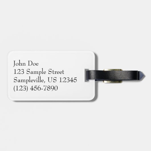 Étiquette À Bagage Nature Abstraite des monticules de neige mousseuse (Dos horizontal)