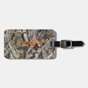 Étiquette À Bagage Nature Camouflage Feuilles et Branches motif