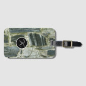 Étiquette À Bagage Nature Géologie Structure murale en pierre Monogra (Devant Horizontal)