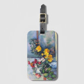 Étiquette À Bagage Nature morte Fleurs dans un vase de Paul Cézanne (Devant Vertical)