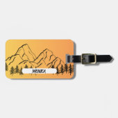 ÉTIQUETTE À BAGAGE NATURE THEME WITH NAME (Devant horizontal)