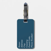 Étiquette À Bagage Nautical design (Dos Vertical)