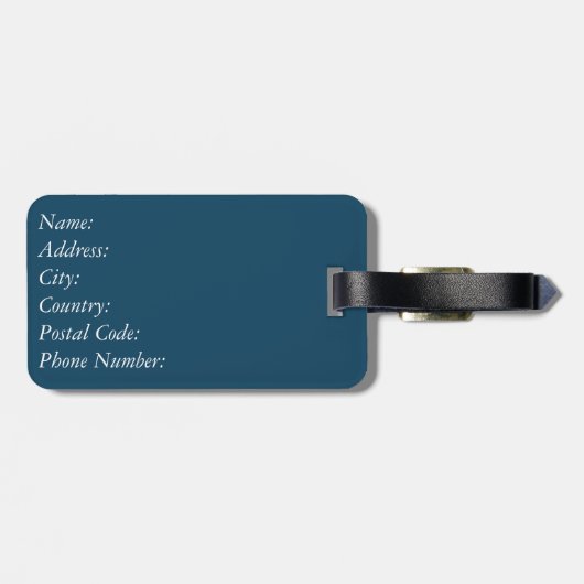 Étiquette À Bagage Nautical design (Dos horizontal)