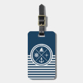 Étiquette À Bagage Nautical themed design (Devant Vertical)