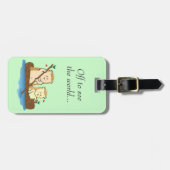 Étiquette À Bagage Navigation mignonne de couples de hérisson sur le (Devant horizontal)