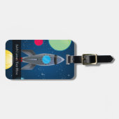 Étiquette À Bagage Navire à fusée spatiale (Devant horizontal)