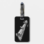 Étiquette À Bagage Navire spatial (Dos Vertical)