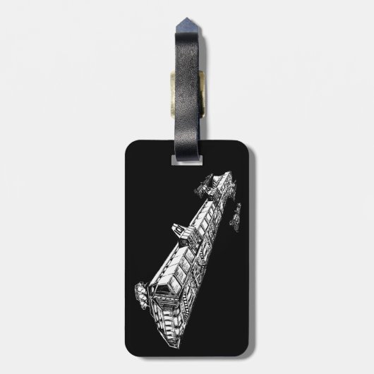 Étiquette À Bagage Navire spatial (Dos Vertical)