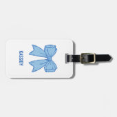 Étiquette À Bagage Navy + Blue Faux Glitter Bachelorette (Devant horizontal)