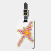 Étiquette À Bagage Nazca Lignes Colibri Avec Effet Papier Rincé (Devant Vertical)