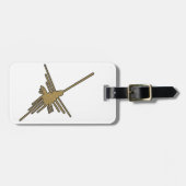 Étiquette À Bagage Nazca Lines Hummingbird Faux Broderie Imprimer (Devant horizontal)