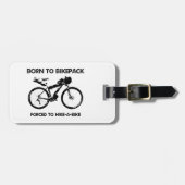 Étiquette À Bagage Né À Bikepack Forcé À La Randonnée À Vélo (Devant horizontal)