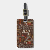 Étiquette À Bagage Né à Dance Brown ID277 (Devant Vertical)