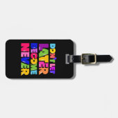 Étiquette À Bagage Ne laissez pas plus tard devenir jamais un devis m (Devant horizontal)