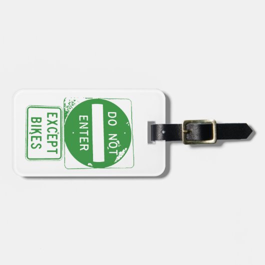 Étiquette À Bagage Ne pas entrer sauf les vélos (Devant horizontal)