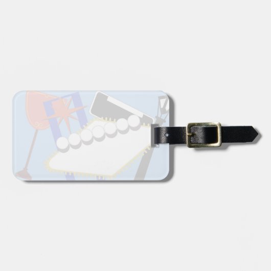 Étiquette À Bagage Né pour Voyage Vegas Vibes Design amusant (Devant horizontal)