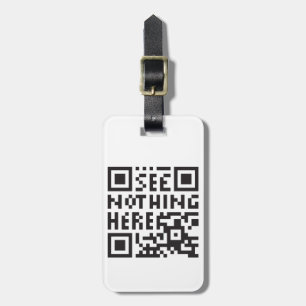 Étiquette À Bagage ne voyez rien ici - simulacre, le qr Co