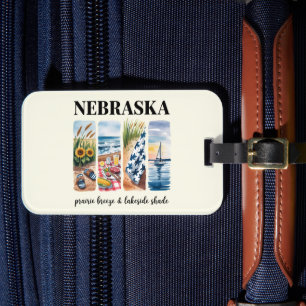 Étiquette À Bagage Nebraska - Prairie Breeze & Lakeside Shade