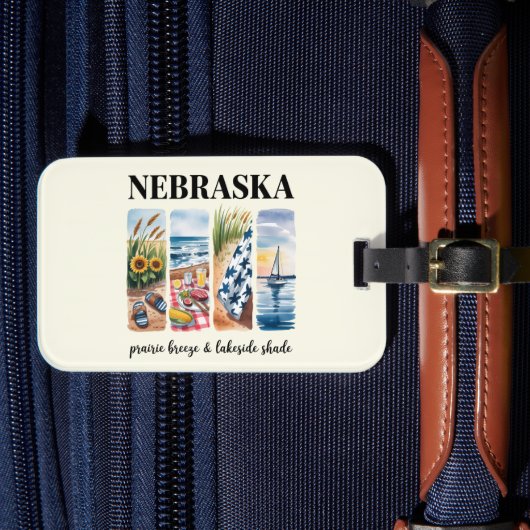 Étiquette À Bagage Nebraska - Prairie Breeze & Lakeside Shade (Insitu Rectoal 4)
