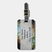 Étiquette À Bagage Nebula de crabe turquoise (Devant Vertical)